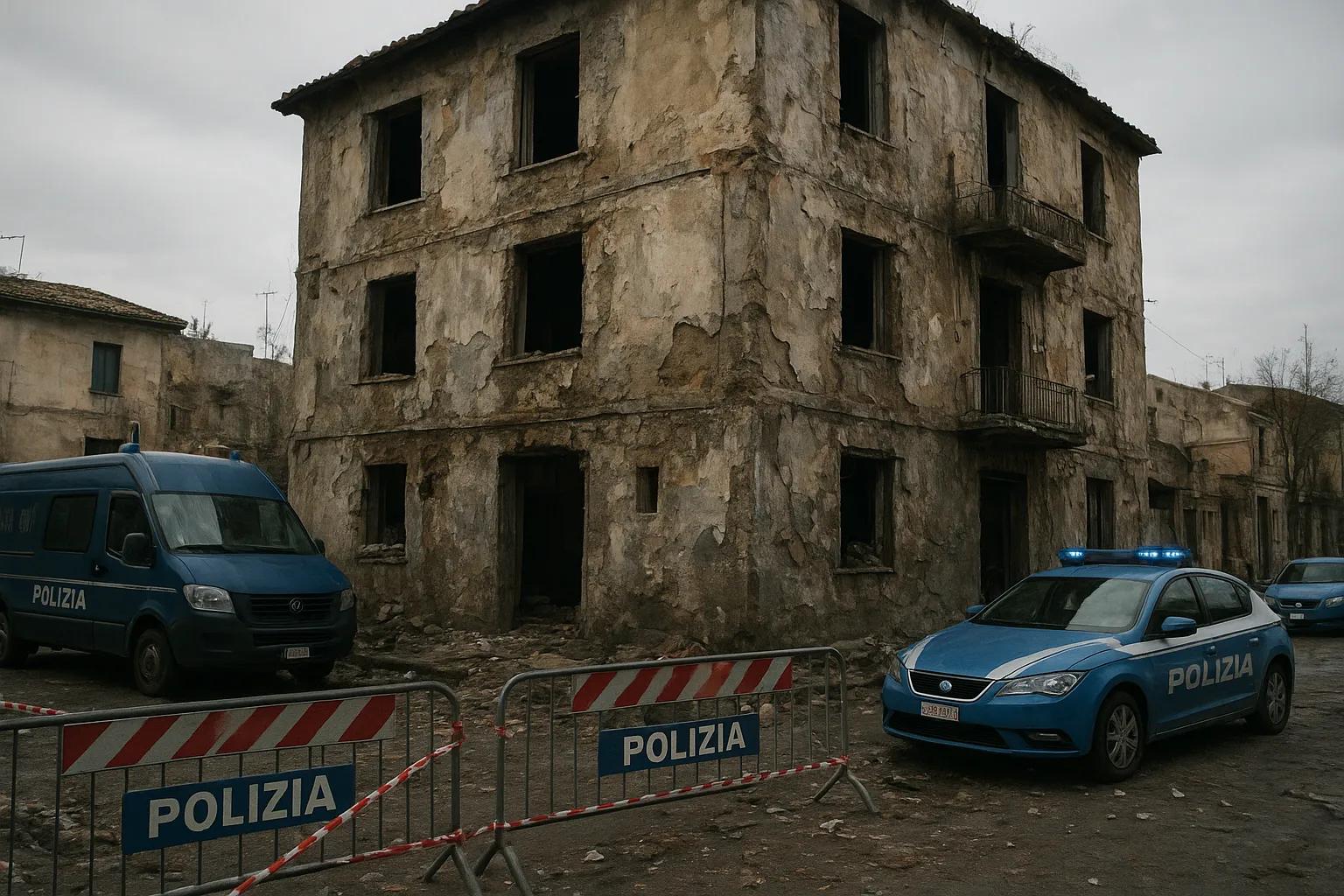 Sgombero del 'palazzo della droga' a Tor Sapienza, intervento di polizia e carabinieri
