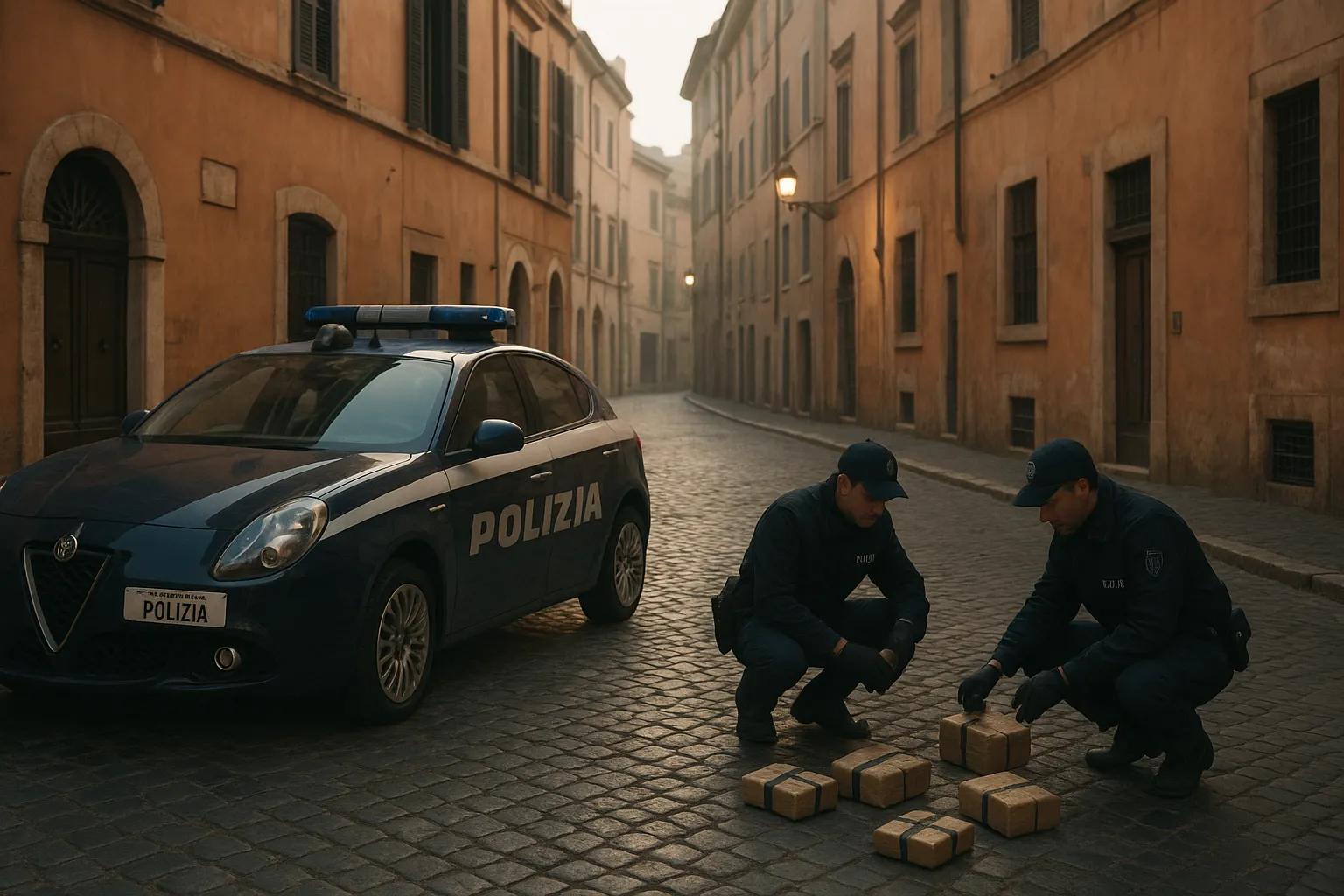 Blitz della polizia: arrestati otto membri di un'organizzazione di traffico di droga a Roma
