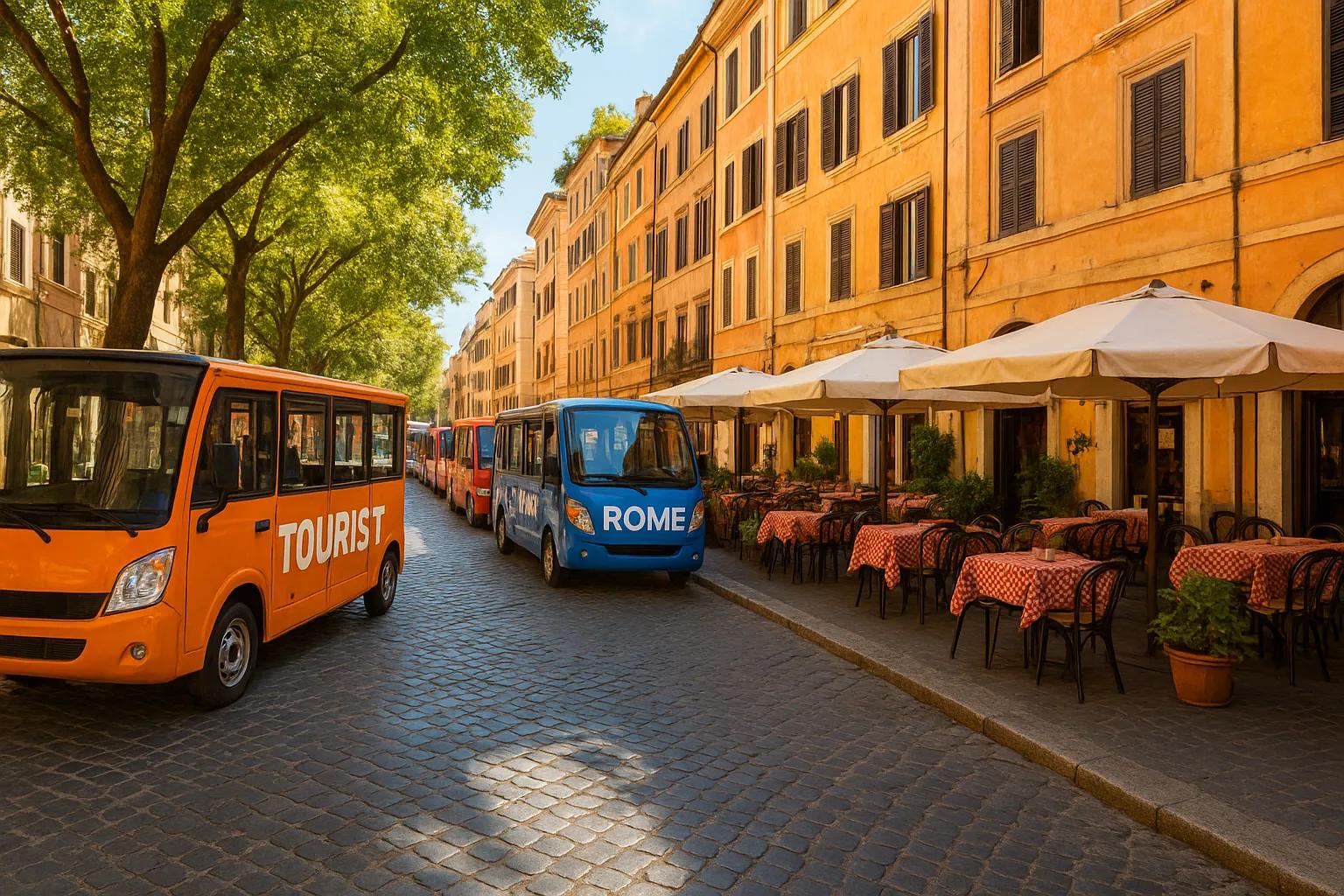 Discussioni sulla regolamentazione delle navette turistiche a Roma