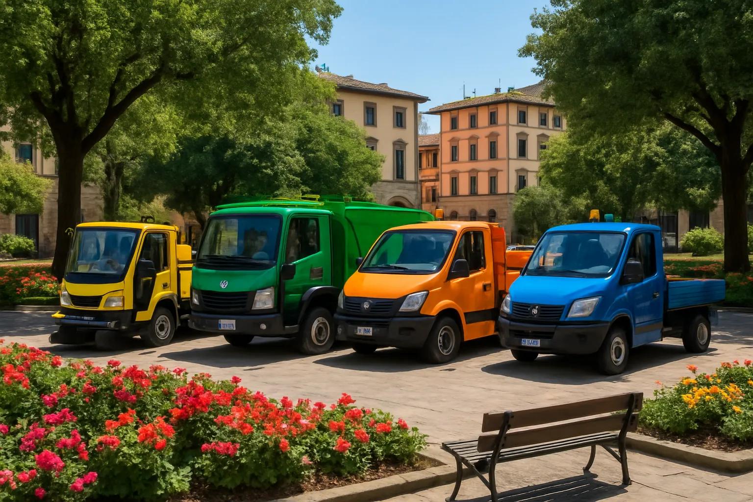 I mezzi Ama trovano nuova collocazione a piazza delle Crociate