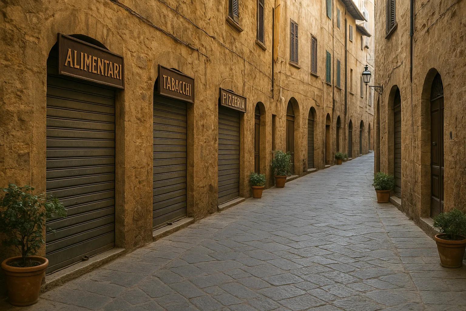 Chiusura dei negozi nel Centro Storico di Roma per tensioni legate al raduno del Movimento 17 ottobre
